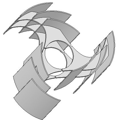Agencement du rotor hydrolien omnidirectionnel